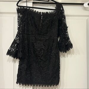Elegant Black Lace Dress
